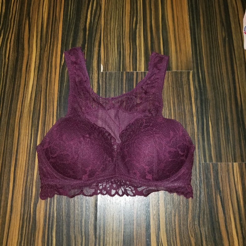 Maroon Lace Bralette